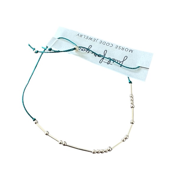 Jewelry - Gold Bead Bracelet Green Cord Adjustable Dainty Feminine Minimalist Jewelry NEW